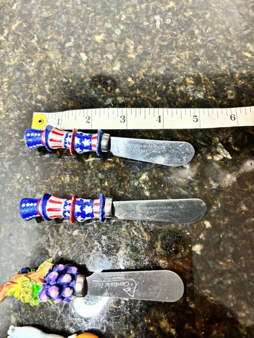 Set of Four Stainless Steel Cheese Spreaders